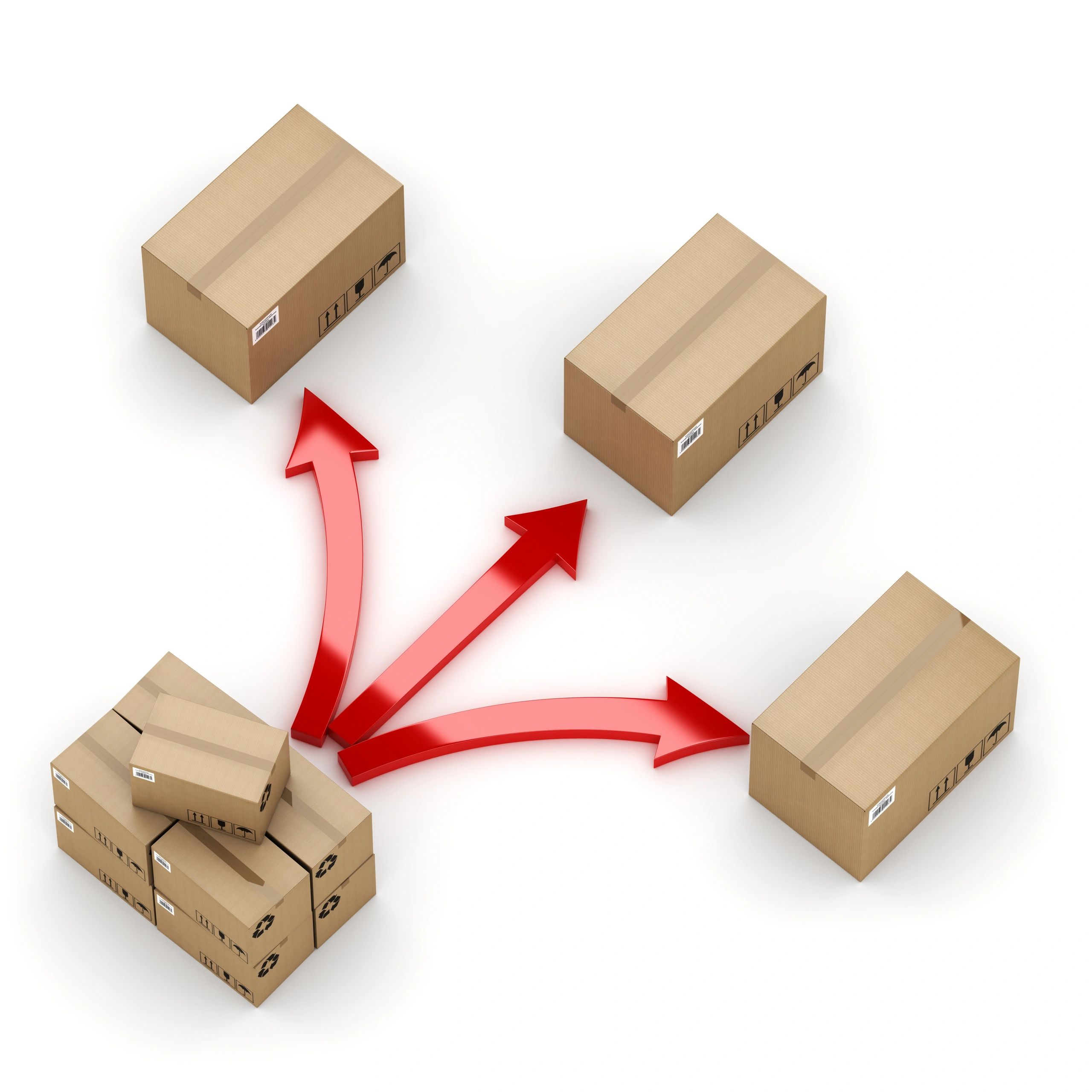 Courier delivery truck